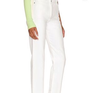 Agolde criss cross Women's Crisp White Straight Leg Jeans
